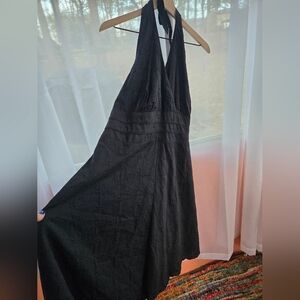 Kim Rogers Black Dress with Halter Detail